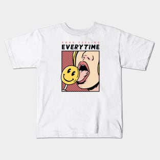 Feeling Good-Smile Pop Art Kids T-Shirt